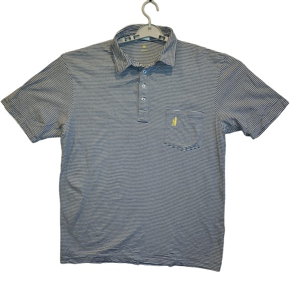 johnnie-O Other - Johnnie-O Mens XL Navy Striped Short Sleeve Cotton Polo Shirt West Coast Prep